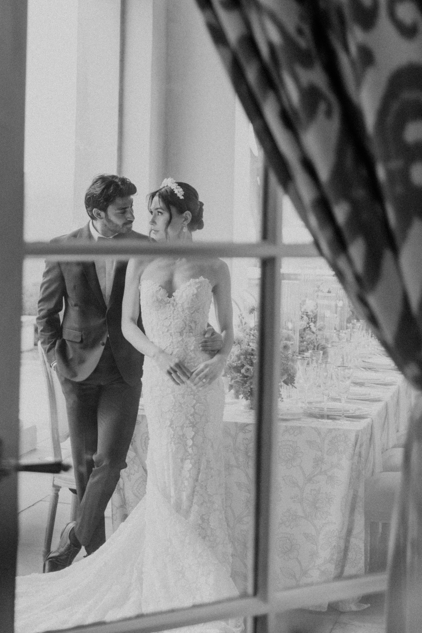 bride and groom portrait