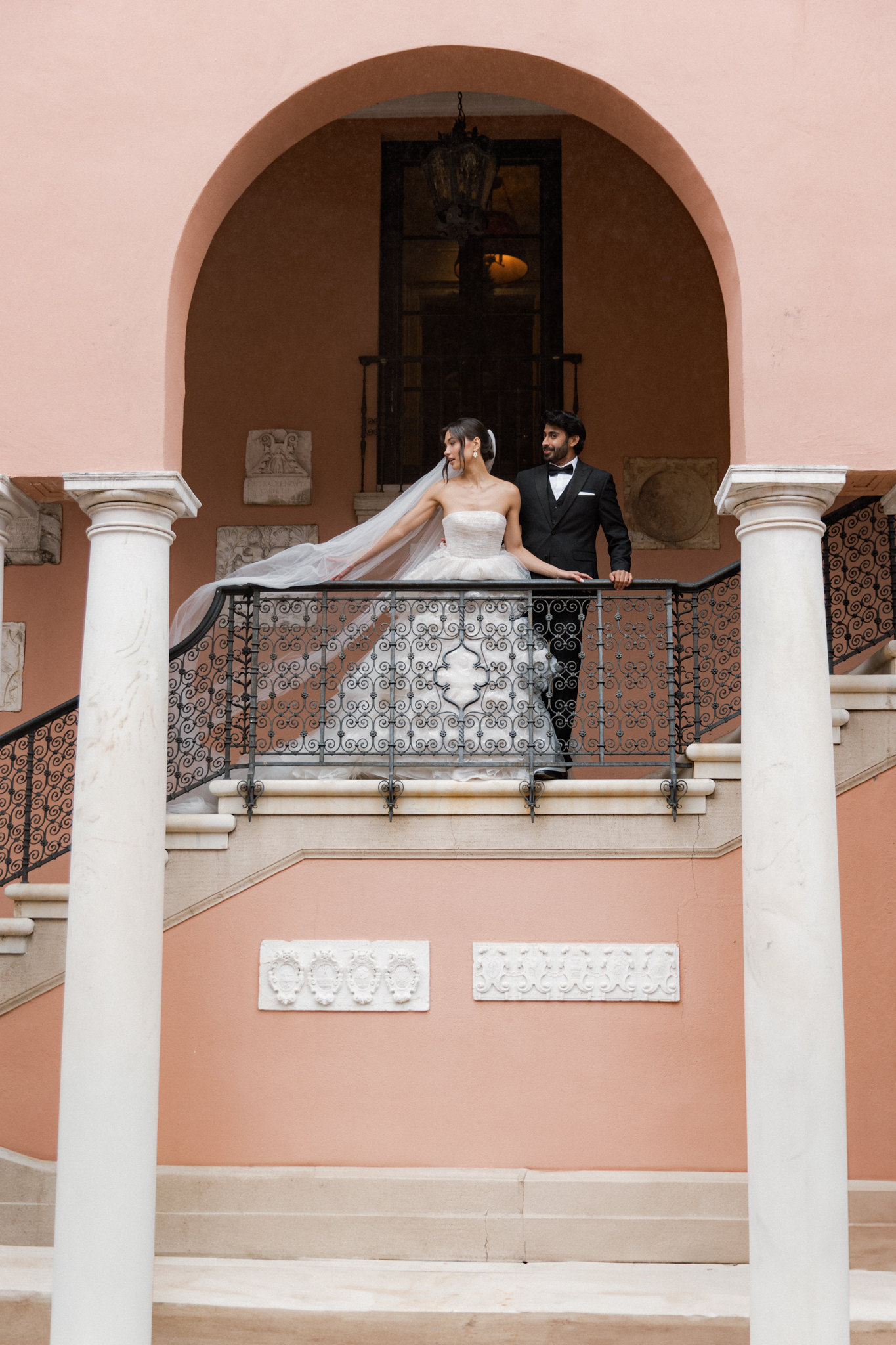 bride and groom editorial portrait